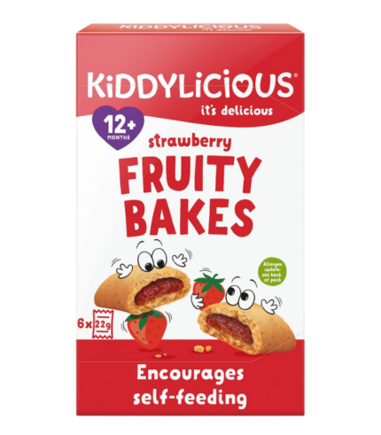 Kiddylicious Strawberry Fruity Bakes 6 x 22g (132g)