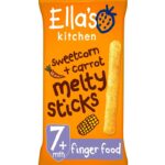 Ella's Kitchen Sweetcorn Plus Carrot Melty Sticks 16g