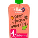 Ella's Kitchen Pear & Peach Baby Rice Pouch 120g