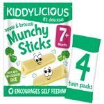 Kiddylicious Apple & Broccoli Munchy Sticks 4 x 4g