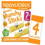 Kiddylicious Pumpkin Munchy Sticks 4 x 4g