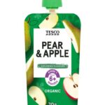 Tesco Organic Pear & Apple Pouch 6M+ 70g