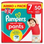 Pampers Baby Dry Nappy Pants Size 7 50 Pcs (17+KG)
