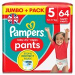 Pampers Baby Dry Nappy Pants Size 5 64 Pcs (12-17Kg)