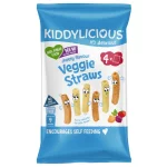 Kiddylicious Cheesy Veggie Straws 4x12G