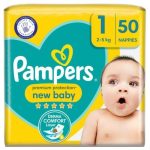 Pampers Premium Protection New Baby Size 1 50 Pcs (2-5Kg)