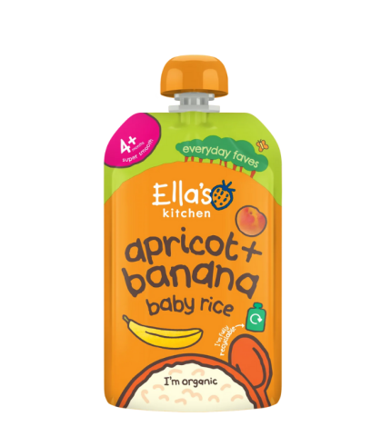 Ella's Kitchen Apricot & Banana Baby Rice Pouch 120g
