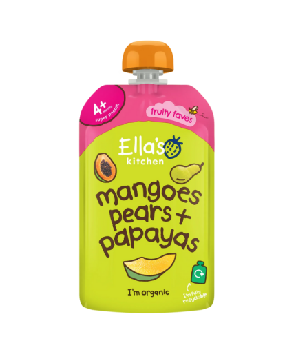 Ella's Kitchen Mangoes, Pears & Papayas Puree 120g