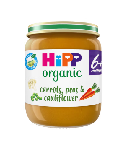 HiPP Organic Carrots Peas & Cauliflower 6+ Months 125g