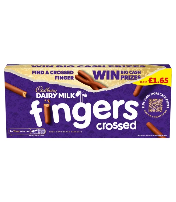 Image resizer 700800 (2) Cadbury Dairy Milk Fingers Crossed 114g - Image 1