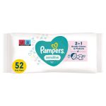 Pampers Sensitive 2 in1 Gently Cleans 52 Wipes