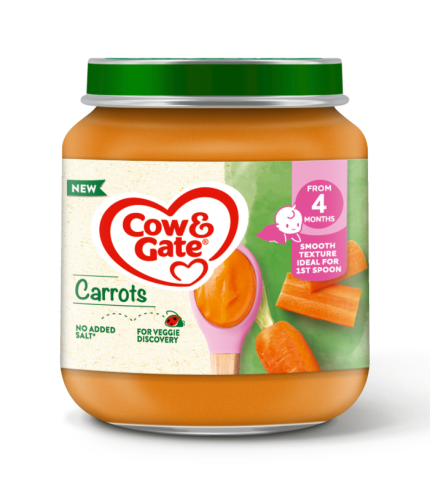 Cow & Gate Carrot baby food jar 125g