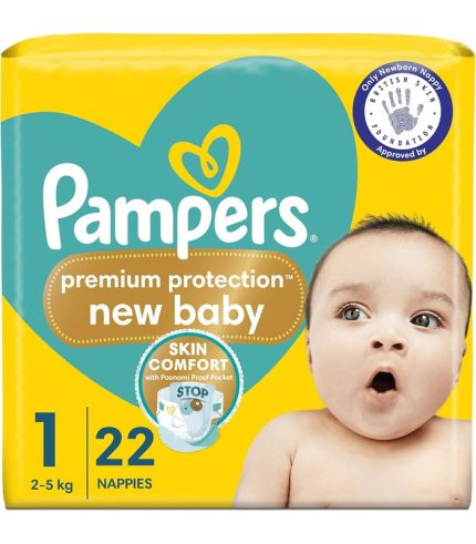 Pampers Premium Protection New Baby Size 1 22 Pack