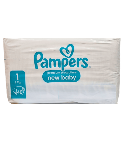 Pampers Premium Protection New Baby Size 1 40 Pcs (2-5Kg)