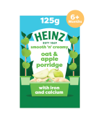 Heinz Oat & Apple Porridge Baby Food 6m+125g