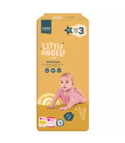 ASDA Little Angels Size 3 56 Nappies Pack (6-10 KG) (Jumbo)