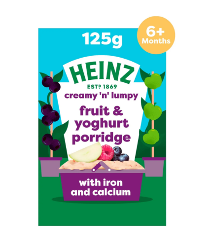 Heinz Fruit Yogurt Porridge Baby Food 6M+ 125G