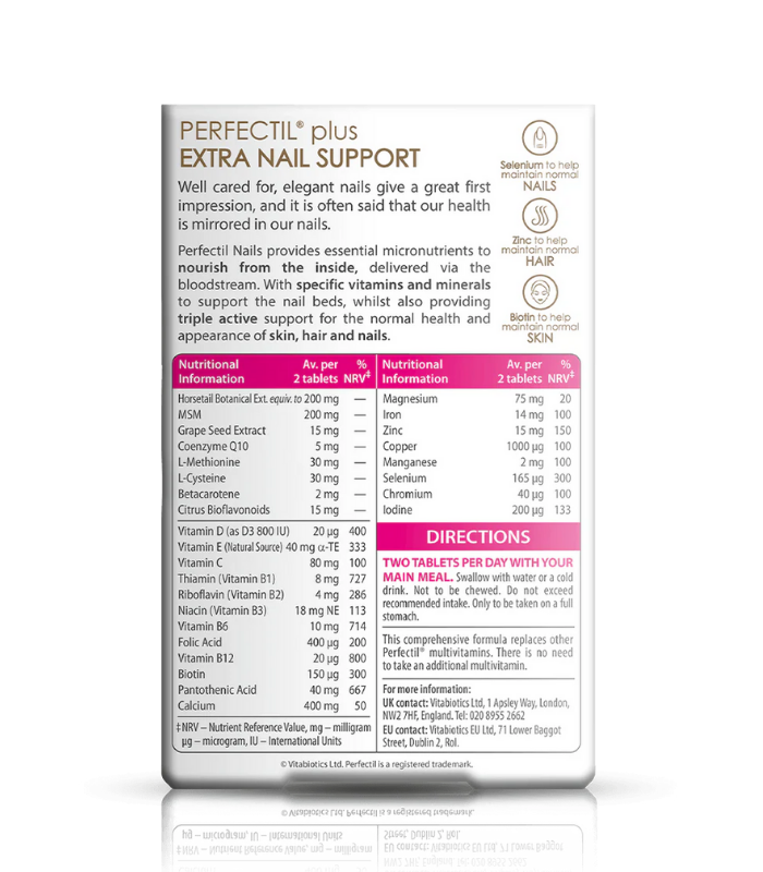 2 Vitabiotics Perfectil Nails Extra Support 60 Tablets - Image 2
