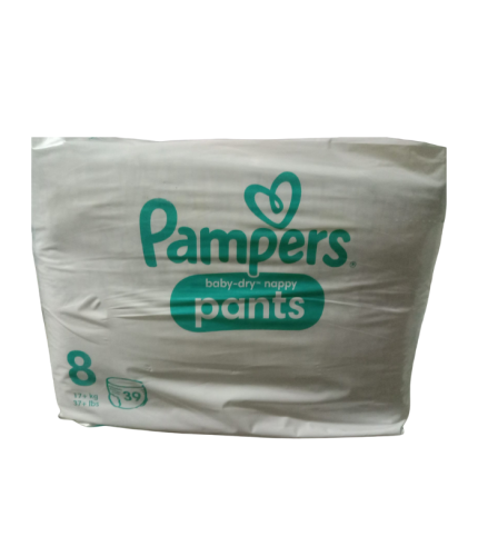 Pampers Baby Dry Nappy Pants  Size 8 - 39 Pants (17+KG)