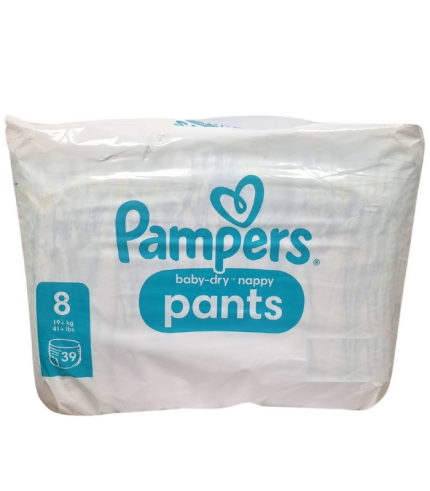 Pampers Baby Dry Nappy Pants Size 8 - 39 Pants (19+KG)