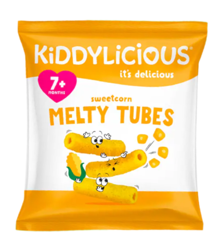 Kiddylicious Sweetcorn Melty Tubes 10g