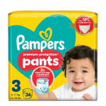 Pampers Premium Protection Pants Size 3 36 Nappies