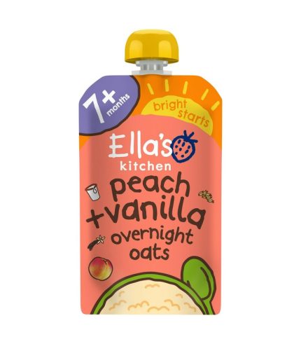 Ella's Kitchen Peach + Vanilla Overnight Oats with Yogurt 7+ Months 100g