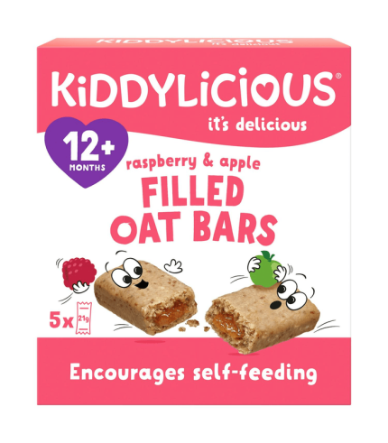 Kiddylicious Raspberry & Apple Oat Bars 5x21g