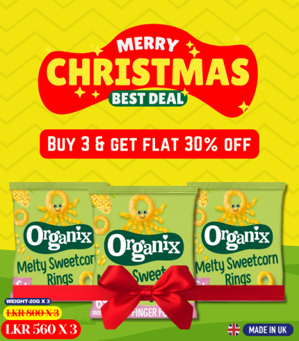Organix Melty Sweetcorn Rings 6 Months+ 20g X 3