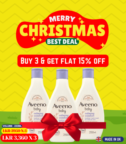 Aveeno Calming Comfort Bedtime Bath & Wash 250ml X 3