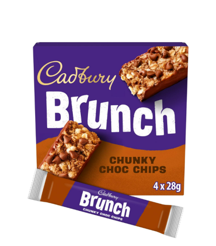 Cadbury Brunch Chunky Choc Chip 4 Bars