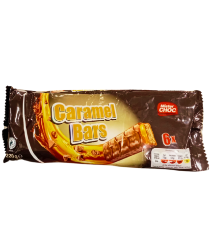 Mister Choc Caramel Bars 38g X 6