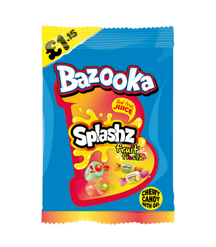 Bazooka Splashz Chewy Candy 120g