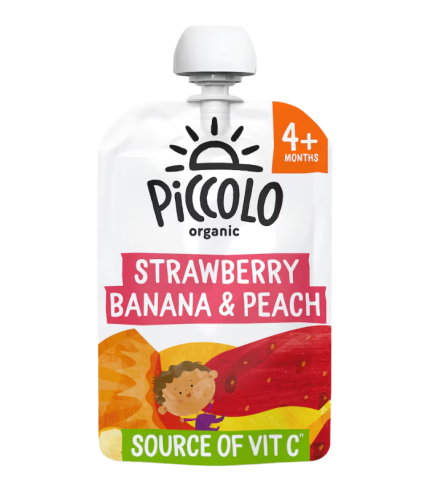 Piccolo Organic Strawberry Banana & Peach 100G