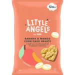 ASDA Little Angels Little Angels Banana & Mango Corn Cake Hearts 12m+ 30g