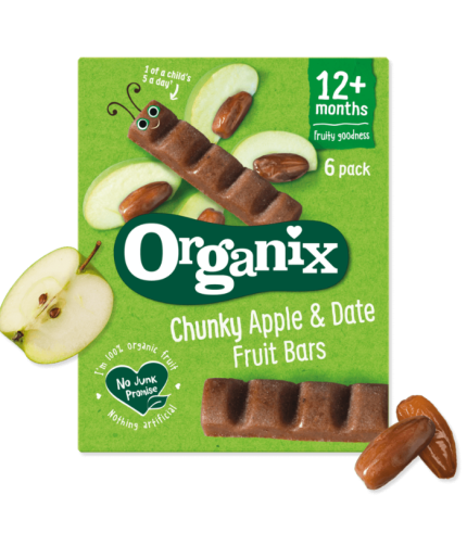 Organix Chunky Apple & Date Fruit Bar 6x17g