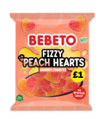 Bebeto Fizzy Peach Hearts 150g