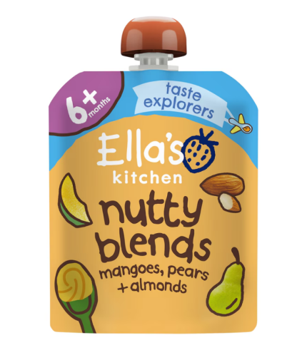 Ella's Kitchen Nutty Blends Mango , Pears+ Almonds 6M+ 85g