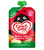 Cow & Gate Banana, Apple, Strawberry and Kiwi baby pouch 100g