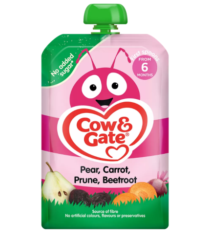 Cow & Gate Pear, Carrot, Prune and Beetroot baby pouch 100g
