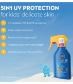 NIVEA SUN Kids Protect & Care Trigger Sun Spray SPF 50+ 250ml - Image 3