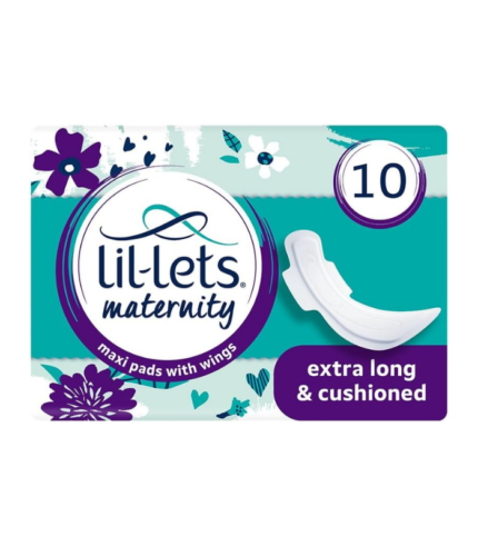Lil-Lets Maternity Pads10 x Extra Long Maxi Thick Pads with Wings