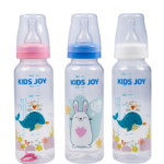 Kids Joy Plastic Feeding Bottle - 240ml Standard Neck KJA230