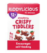 Kiddylicious Strawberry Crispy Tiddlers 4X12g