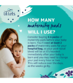 Lil-Lets Maternity Pads10 x Extra Long Maxi Thick Pads with Wings - Image 6