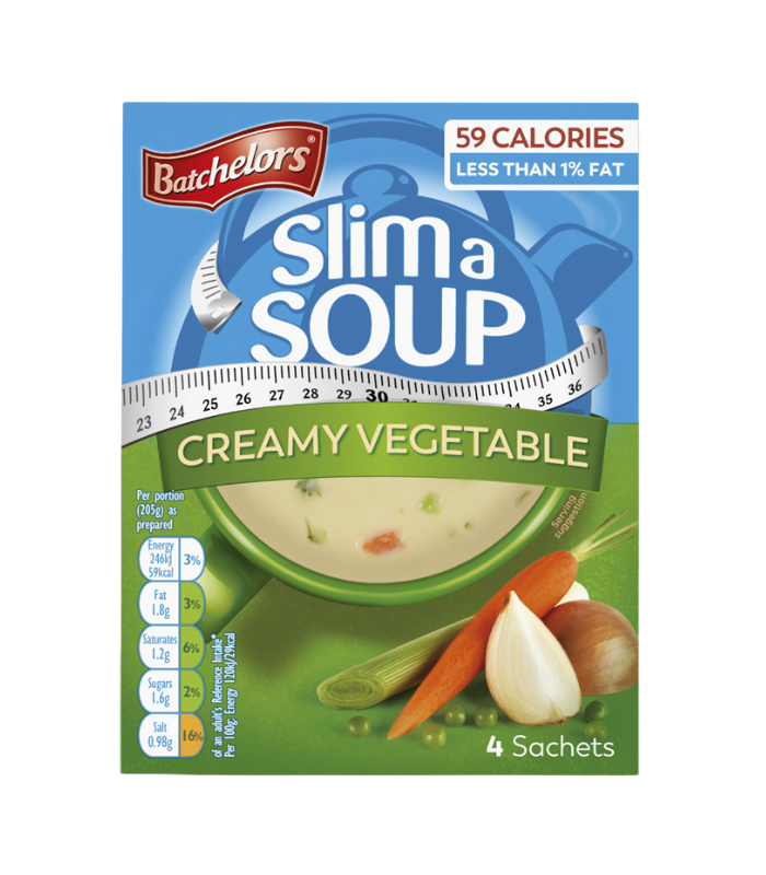 Image resizer 700800 (16) Batchelors Slim a Soup Creamy Vegetable 4 Sachets 59g - Image 1
