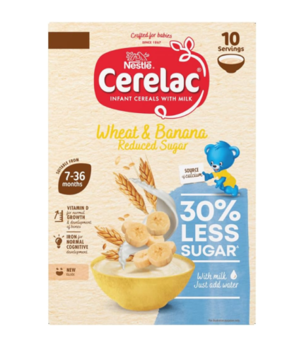 Cerelac Wheat & Banana Reduced Sugar Infant Cereals with Milk 250g