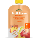 Amazon Organic Apple, Peach, Banana, Pear & Oat Pouch 90g