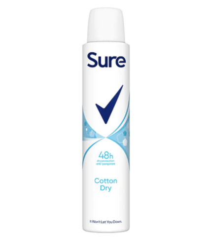 Sure Anti-Perspirant Aerosol Cotton Dry 200ml
