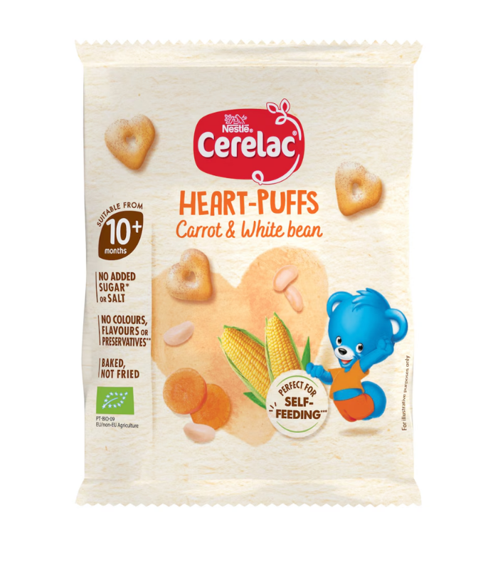 Image resizer 700800 (46) Cerelac Heart Puffs Carrot & White Bean 7g - Image 1